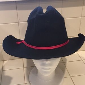 vtg Always On Top Black sz M Virgin Wool felt hat